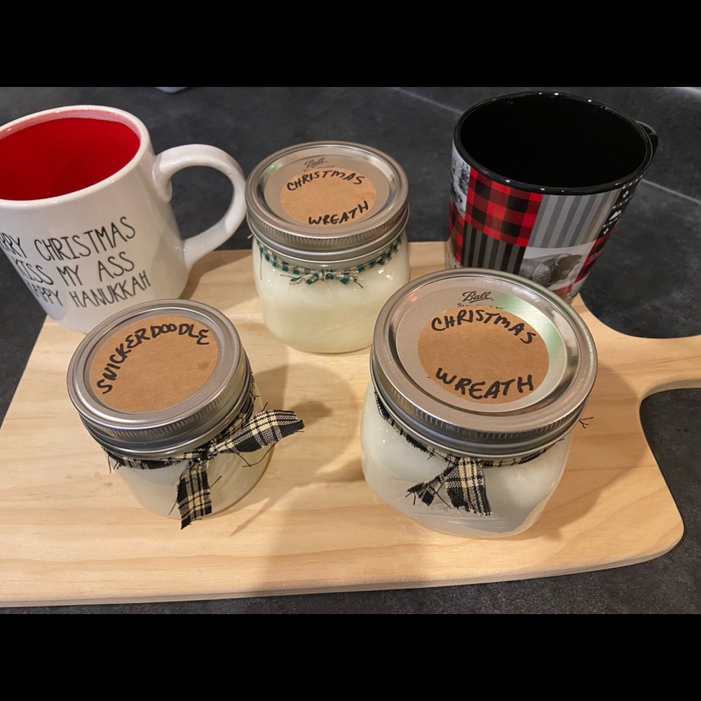 🌲🎄Homemade Christmas soy candles 🌲🎄